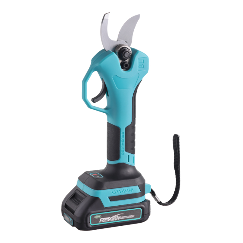 OT8S101A Sécateur électrique sans fil 20 V, sécateur de branches sans balais avec lames en acier de 65 mn, ultra léger de 0,7 kg, capacité de coupe de branches humides maximale de 25 mm, étui de rangement rigide pour la taille du jardin domestique